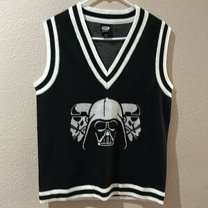 Black and white Star Wars sweater vest